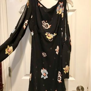 Free People black with flowers 💐 dress